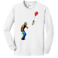 Halloween Zombie Balloon Funny Cut Off Arm Kids Long Sleeve Shirt