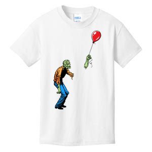 Halloween Zombie Balloon Funny Cut Off Arm Kids T-Shirt