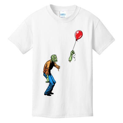 Halloween Zombie Balloon Funny Cut Off Arm Kids T-Shirt