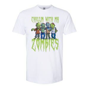 Halloween Zombies Funny Halloween Chillin With My Zombies Softstyle CVC T-Shirt