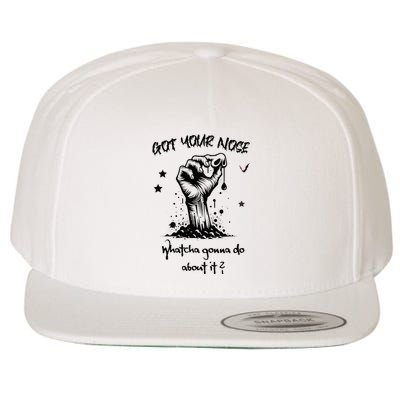 Halloween Zombie Got Your Nose Silly Gag Gift Wool Snapback Cap