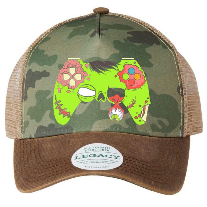 Halloween Zombie Gaming Controller Halloween Video Game Funny Gift Legacy Tie Dye Trucker Hat