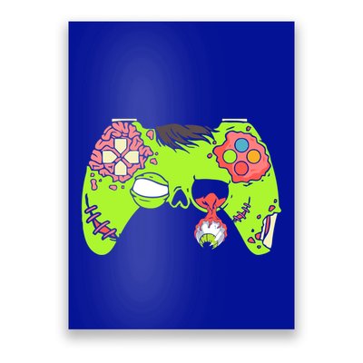 Halloween Zombie Gaming Controller Halloween Video Game Funny Gift Poster