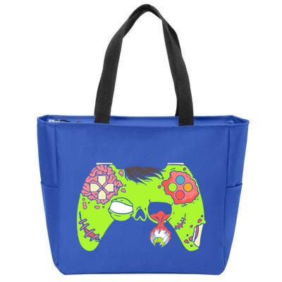 Halloween Zombie Gaming Controller Halloween Video Game Funny Gift Zip Tote Bag