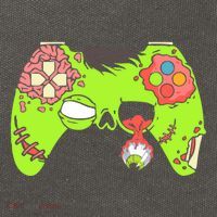 Halloween Zombie Gaming Controller Halloween Video Game Funny Gift Cotton Canvas Backpack