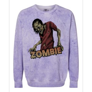 Horror Zombie Halloween Colorblast Crewneck Sweatshirt