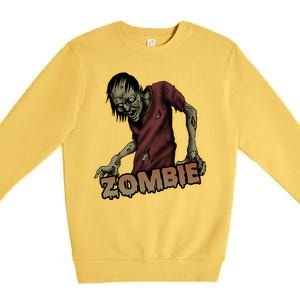 Horror Zombie Halloween Premium Crewneck Sweatshirt