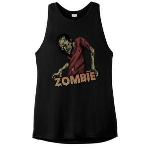 Horror Zombie Halloween Ladies PosiCharge Tri-Blend Wicking Tank