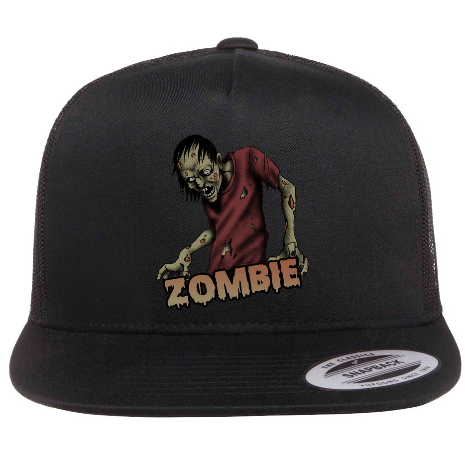 Horror Zombie Halloween Flat Bill Trucker Hat