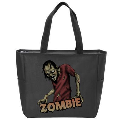 Horror Zombie Halloween Zip Tote Bag