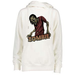 Horror Zombie Halloween Womens Funnel Neck Pullover Hood