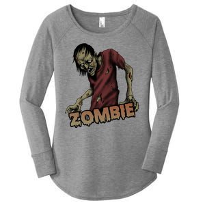 Horror Zombie Halloween Women's Perfect Tri Tunic Long Sleeve Shirt