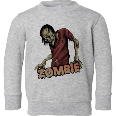 Horror Zombie Halloween Toddler Sweatshirt