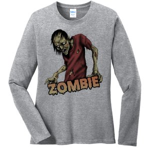 Horror Zombie Halloween Ladies Long Sleeve Shirt