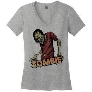 Horror Zombie Halloween Women's V-Neck T-Shirt