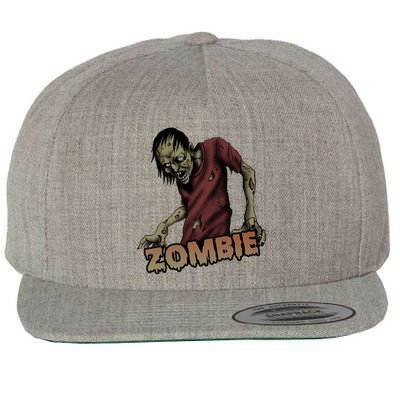 Horror Zombie Halloween Wool Snapback Cap