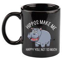 Hippopotamus Zookeeper Hippotology Hippo Lover 11oz C Handle Ceramic Mug