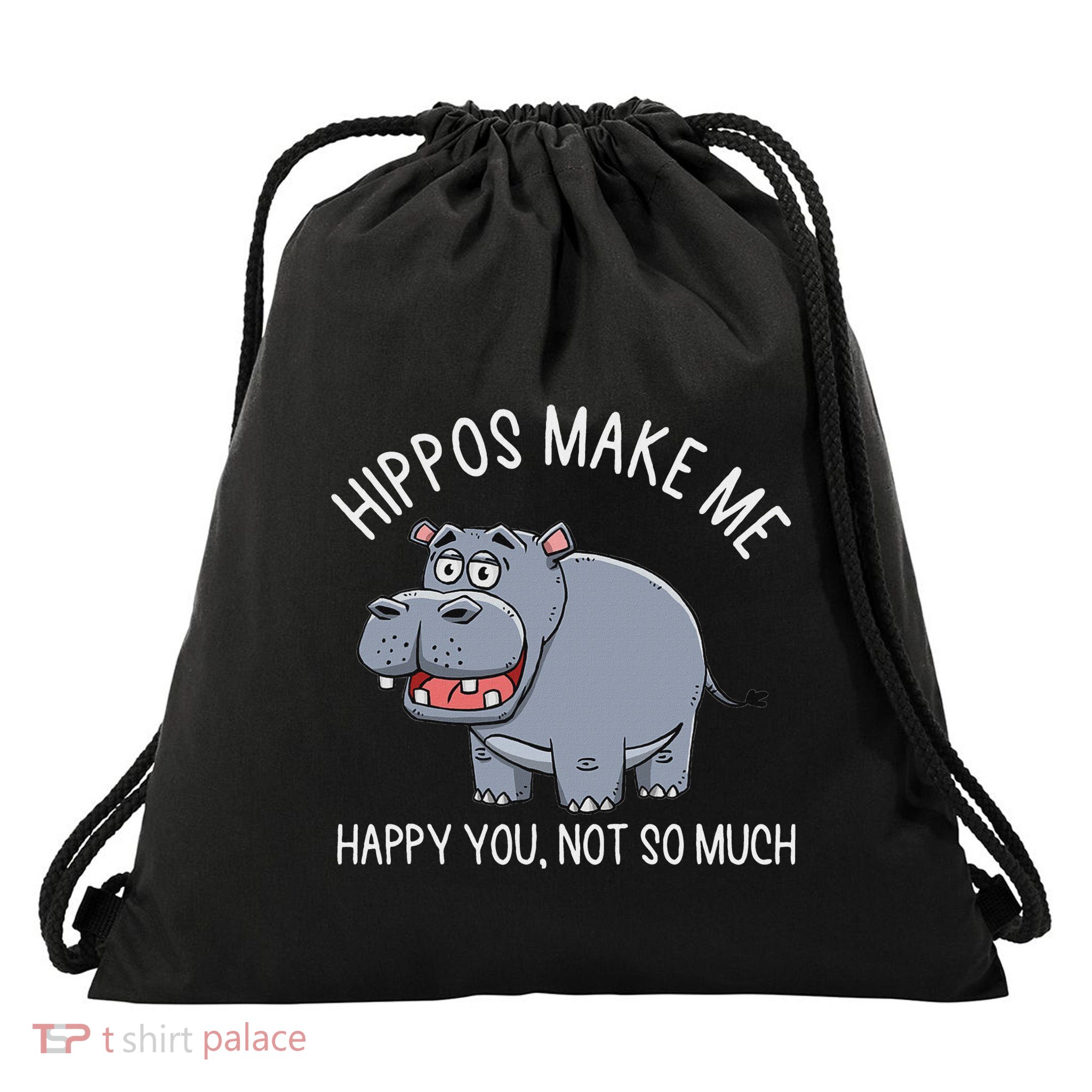 Hippopotamus Zookeeper Hippotology Hippo Lover Drawstring Bag