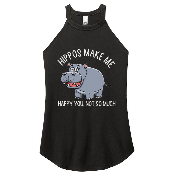 Hippopotamus Zookeeper Hippotology Hippo Lover Women's Perfect Tri Rocker Tank