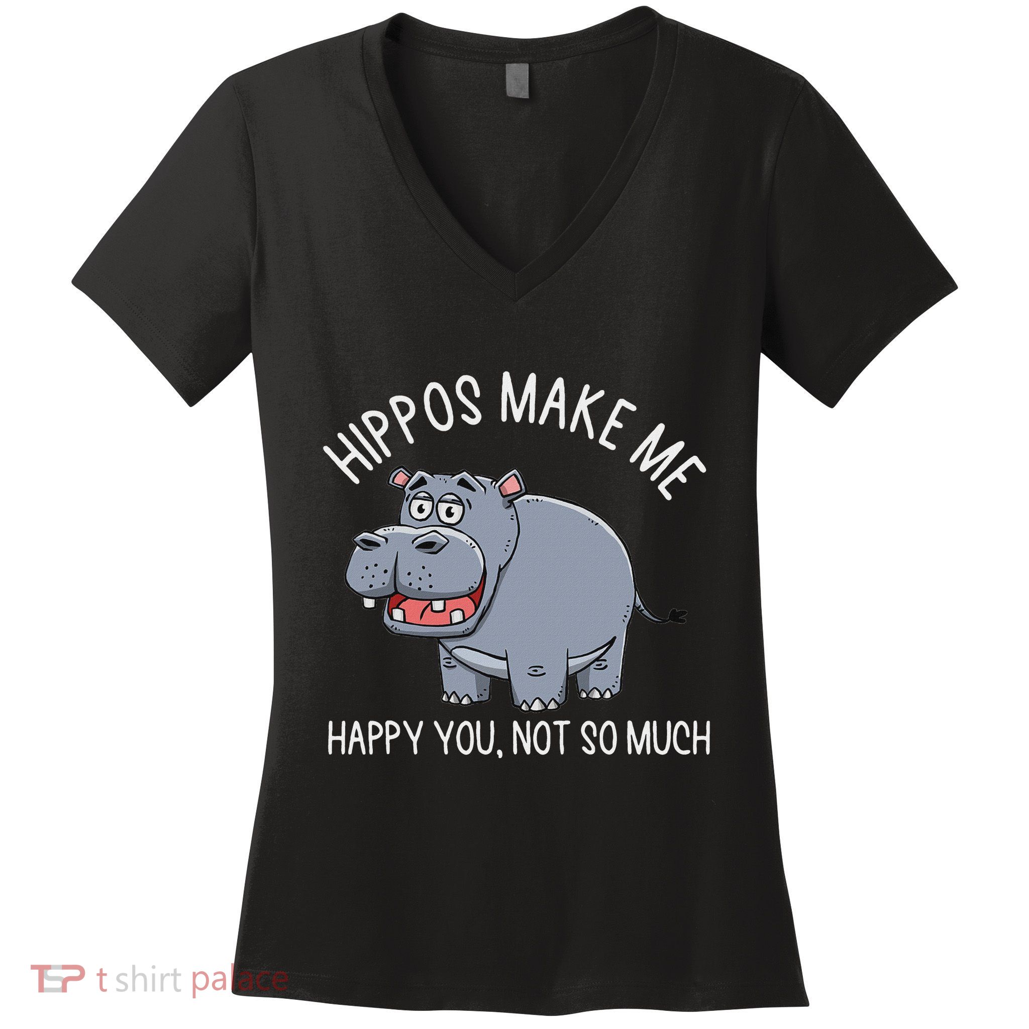 Hippopotamus Zookeeper Hippotology Hippo Lover Women's V-Neck T-Shirt