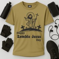 Happy Zombie Jesus Day Cooling Performance Crew T-Shirt