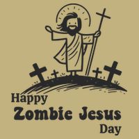 Happy Zombie Jesus Day Cooling Performance Crew T-Shirt