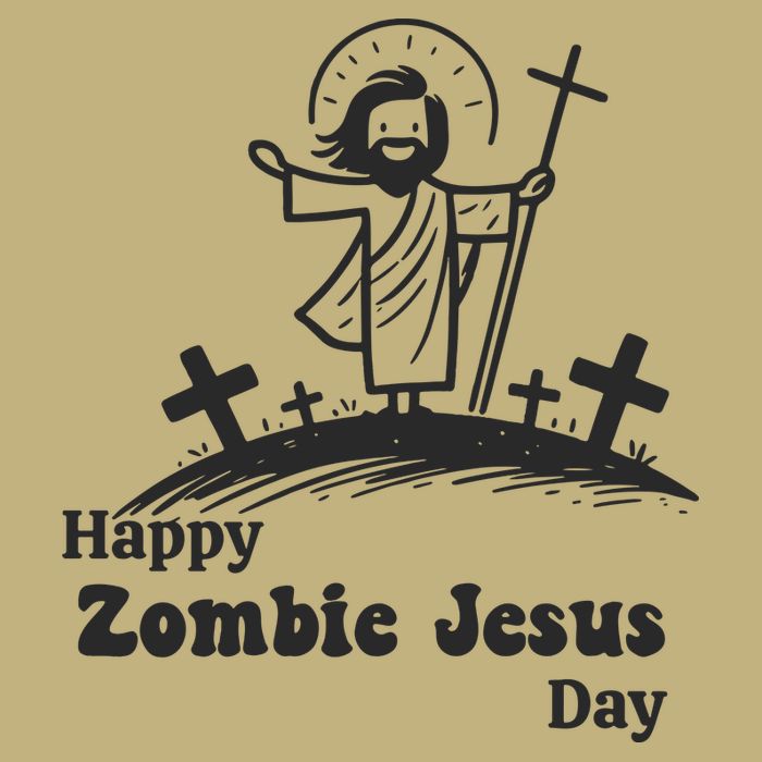 Happy Zombie Jesus Day Cooling Performance Crew T-Shirt
