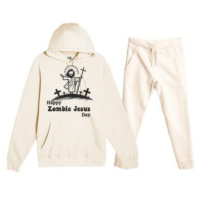 Happy Zombie Jesus Day Premium Hooded Sweatsuit Set