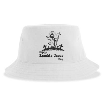 Happy Zombie Jesus Day Sustainable Bucket Hat