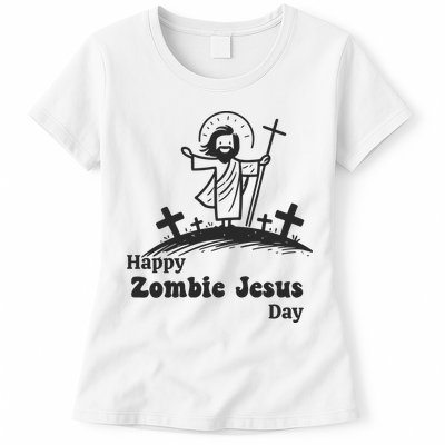 Happy Zombie Jesus Day Womens T-Shirt
