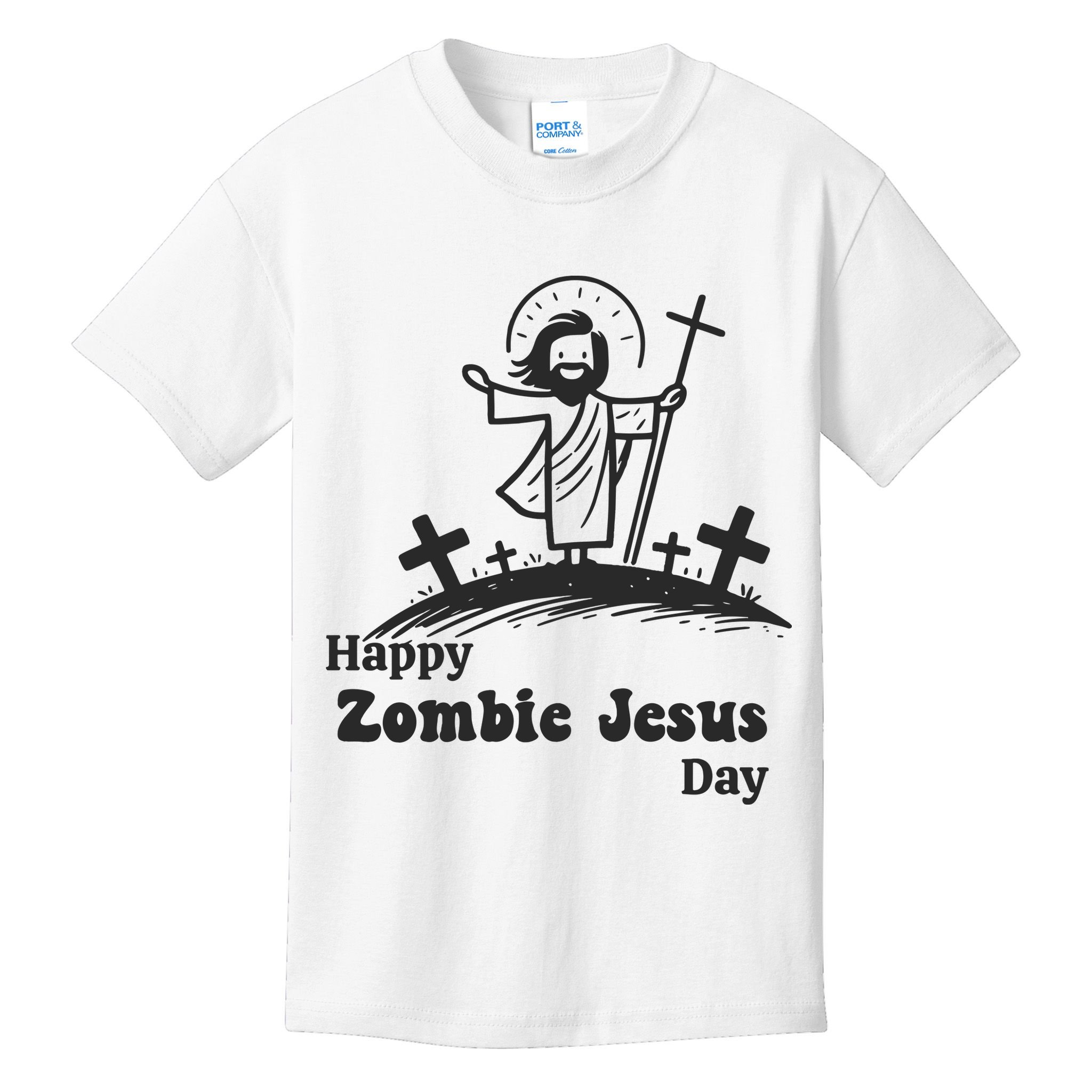 Happy Zombie Jesus Day Kids T-Shirt