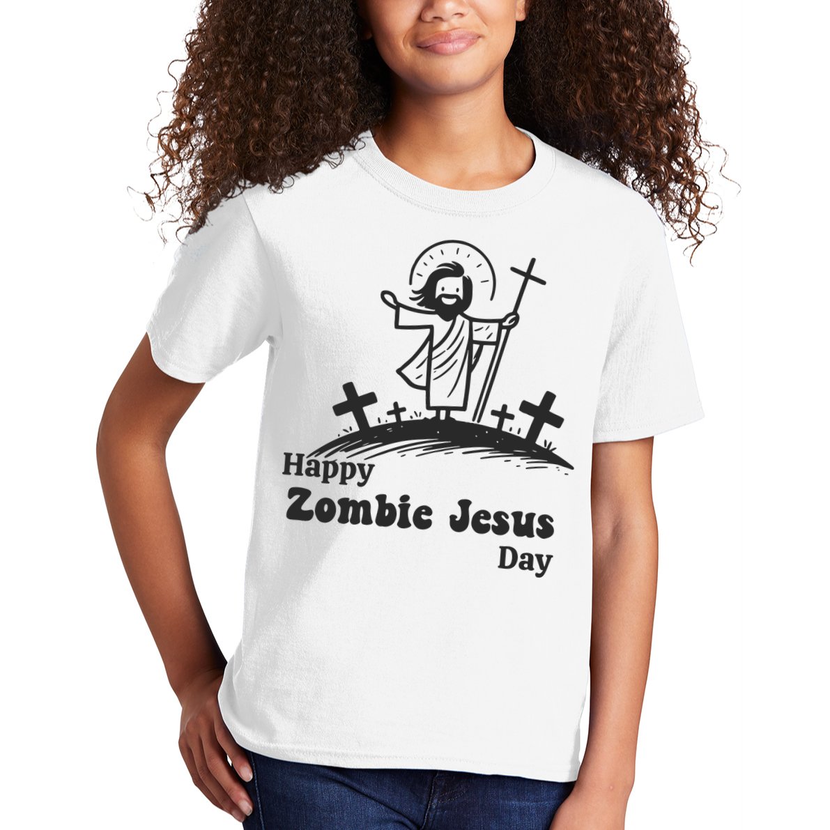 Happy Zombie Jesus Day Kids T-Shirt