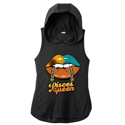 Hippie Zodiac Pisces Queen Gift Ladies PosiCharge Tri-Blend Wicking Draft Hoodie Tank