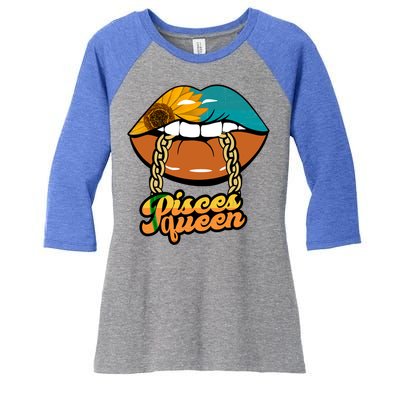 Hippie Zodiac Pisces Queen Gift Women's Tri-Blend 3/4-Sleeve Raglan Shirt