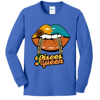 Hippie Zodiac Pisces Queen Gift Kids Long Sleeve Shirt