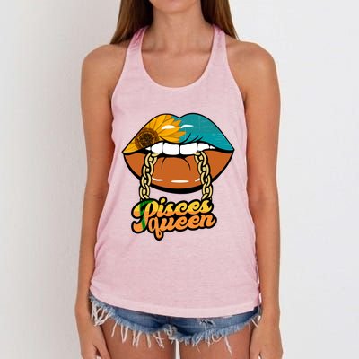 Hippie Zodiac Pisces Queen Gift Women's Knotted Racerback Tank