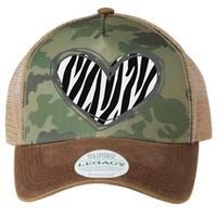 Heart Zebra Print For Zebra Lover Legacy Tie Dye Trucker Hat