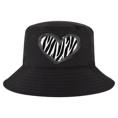 Heart Zebra Print For Zebra Lover Cool Comfort Performance Bucket Hat