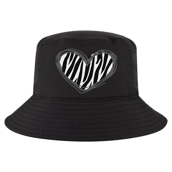 Heart Zebra Print For Zebra Lover Cool Comfort Performance Bucket Hat