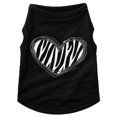 Heart Zebra Print For Zebra Lover Doggie Tank
