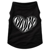 Heart Zebra Print For Zebra Lover Doggie Tank