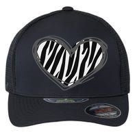 Heart Zebra Print For Zebra Lover Flexfit Unipanel Trucker Cap