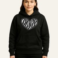 Heart Zebra Print For Zebra Lover Hoodie