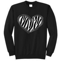 Heart Zebra Print For Zebra Lover Sweatshirt