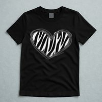 Heart Zebra Print For Zebra Lover T-Shirt