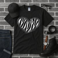 Heart Zebra Print For Zebra Lover Tall T-Shirt
