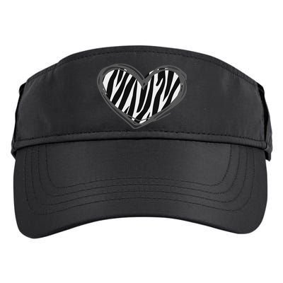 Heart Zebra Print For Zebra Lover Adult Drive Performance Visor