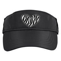 Heart Zebra Print For Zebra Lover Adult Drive Performance Visor