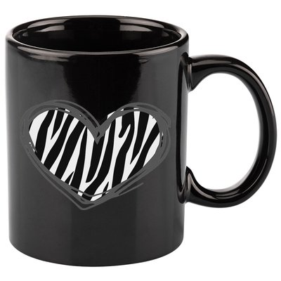 Heart Zebra Print For Zebra Lover 11oz C Handle Ceramic Mug