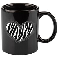 Heart Zebra Print For Zebra Lover 11oz C Handle Ceramic Mug
